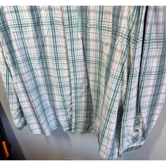 Nepallo Mens Plaid Button Up Shirt 3XL Nylon Fishing Hiking Camping UPF 50+ - Picture 4 of 13